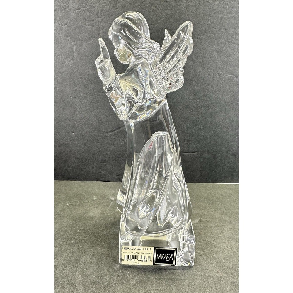 Mikasa Herald Collection Angelic Mandolin Angel Lead Crystal Germany 8.25" - Picture 6 of 11